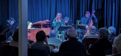 The Mike Hathaway Quartet  performed at the Jan 19th Friday Jazz Night.  Image of Mike Hathaway, Brenda LaForce, Jon Deveneau & Brian Hathaway from 1/5/24 performance.