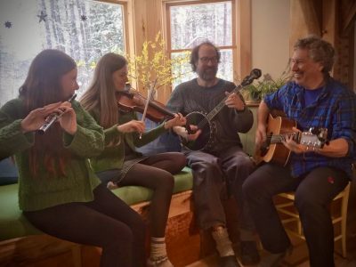 The White Mountain Céilí Band perform at the Café on Wed 7/17